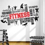 Gym - Fitness - Bodybuilding - Sport - Workout - Creative - Colorful - Word Cloud - Wall Sticker
