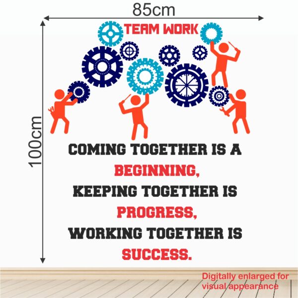 Teamwork - Office - Inspirational - Motivational - Quotes - Creative - Colorful - Wall Sticker