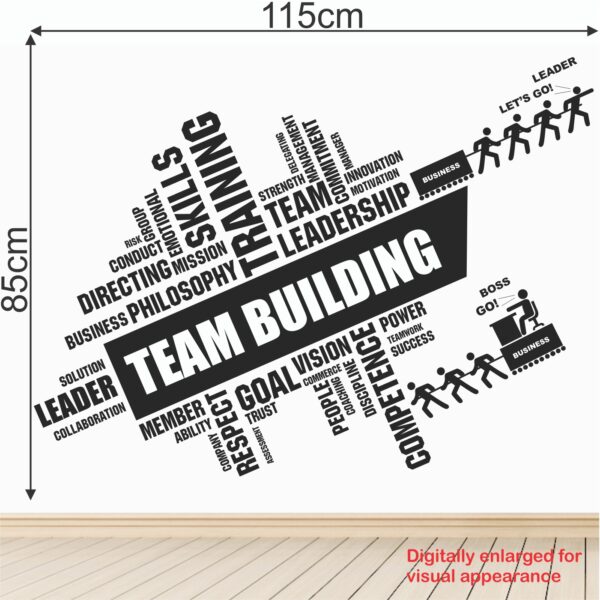 Team Building - Teamwork - Office - Inspirational - Motivational - Quotes - Words Cloud - Wall Sticker