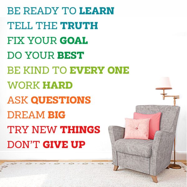 Be Ready To Learn - Office - Education - Business  - Inspirational - Motivational - Quotes - Wall Sticker - Image 2