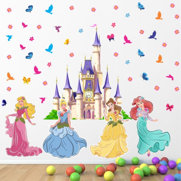 Princess - Castle - Birds - Butterfly - Baby - Kids - Learning - Education - Nursery - Pre School - Kinder Garden - Wall Sticker
