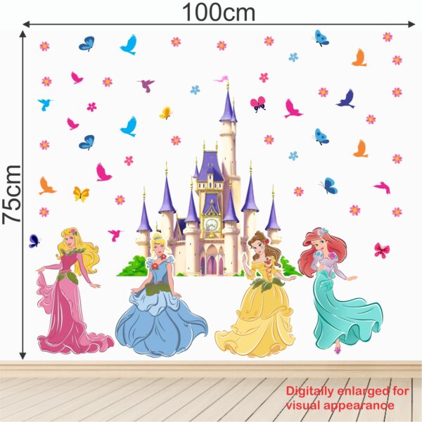 Princess - Castle - Birds - Butterfly - Baby - Kids - Learning - Education - Nursery - Pre School - Kinder Garden - Wall Sticker - Image 3