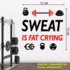 Gym Fitness Motivation - Sweat is Fat Crying - Sport Wall Sticker - Image 3
