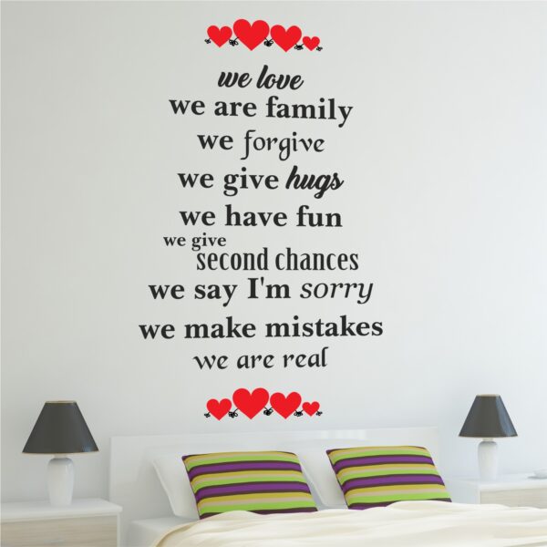 Family - Love - Unity -Motivation Wall Sticker