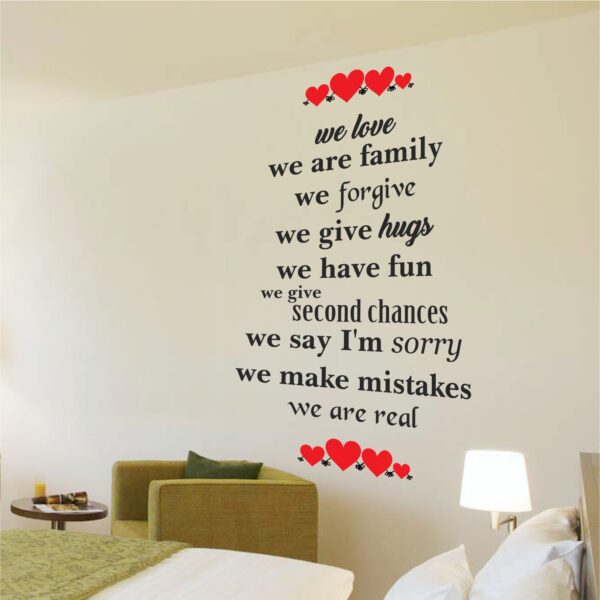 Family - Love - Unity -Motivation Wall Sticker - Image 2