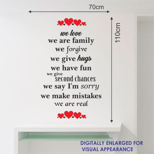 Family - Love - Unity -Motivation Wall Sticker - Image 3