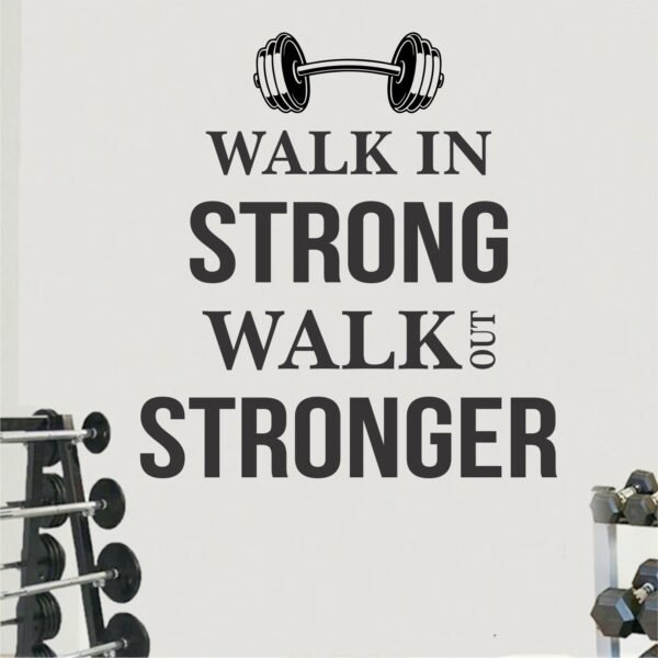 Gym Fitness Motivation - Get Stronger  - Sport Wall Sticker