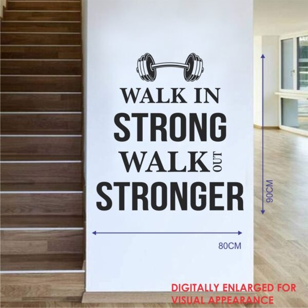 Gym Fitness Motivation - Get Stronger  - Sport Wall Sticker - Image 3