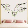 Love Birds With Tree - Love Birds - Heart - Wall Sticker