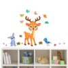 Animals - Deer - Rabit - Colurful Butterfly Wall Sticker - Image 2