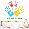 Family Hand Print - Colurful - We Are Family Wall Sticker