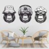 Eye Ear Mouth Close Monkey - Monkey Wall Sticker