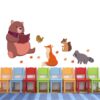 Wild Animals - Book - Class - Wall Sticker