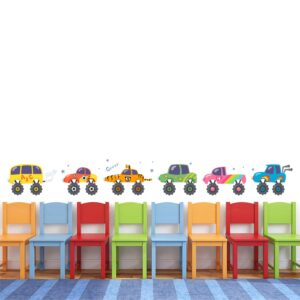 Kids Cars - Cars - Colourful - Wall Stickers
