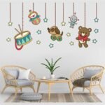 Hanging Teddy Bear - Jocker - Drom - Wall Sticker