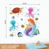 Mermaid - Under Sea - Jelly Fish - Fish - Wall Sticker - Image 3