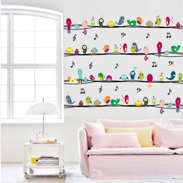 Birds - Colour Birds - Birds Music - Wall Sticker - Image 2