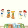 Kids - Playing - Sports - Annual Day - Wall Sticker