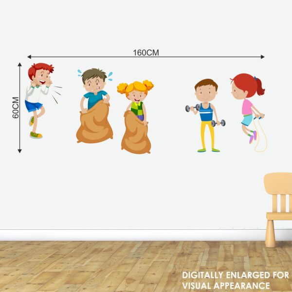 Kids - Playing - Sports - Annual Day - Wall Sticker - Image 3