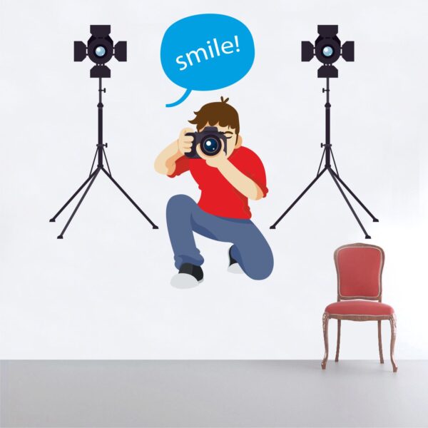 Photo Shot - Smile - Photography - Studio - Wall Sticker