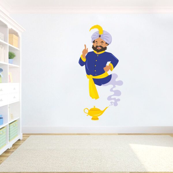 Aladin Genie Lamp Cartoon Wall Sticker