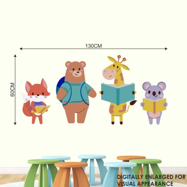 Animals - Book - School - Animals Learning Book - Wall Sticker