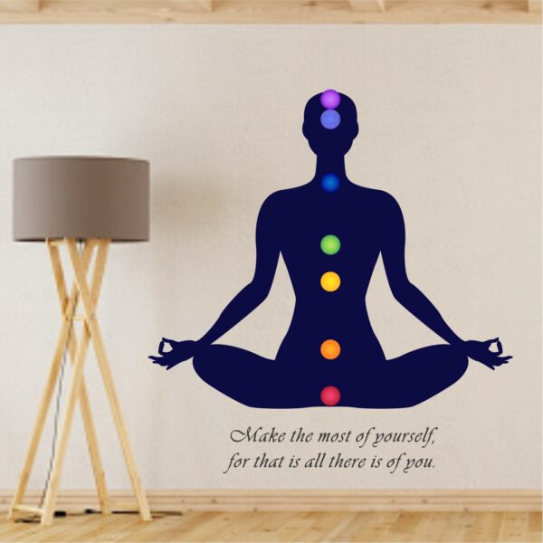 Yoga - Chakras - Body Chakras Meditation Wall Sticker - Image 2