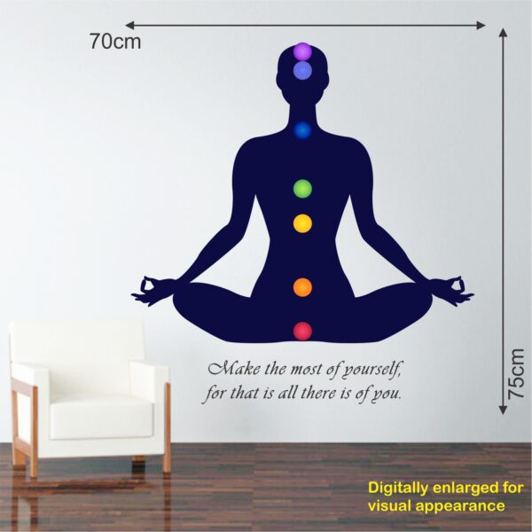 Yoga - Chakras - Body Chakras Meditation Wall Sticker - Image 3