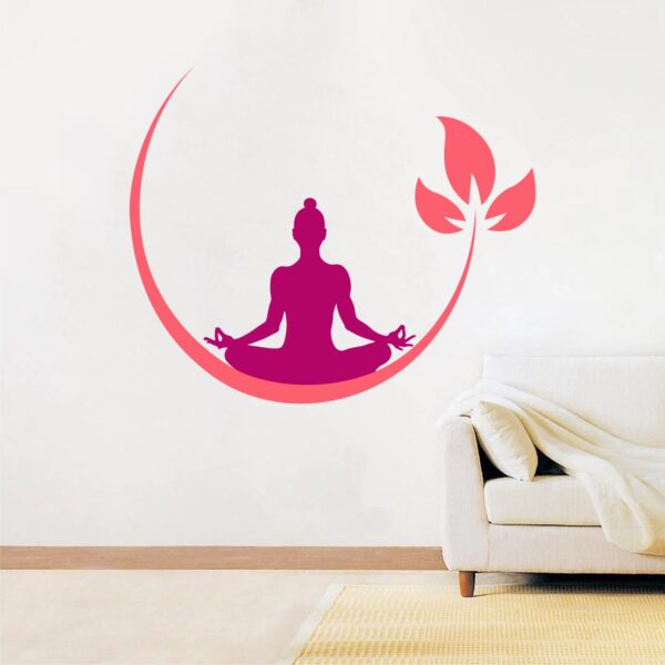 Yoga Meditation Buddha Wall Sticker - Image 2