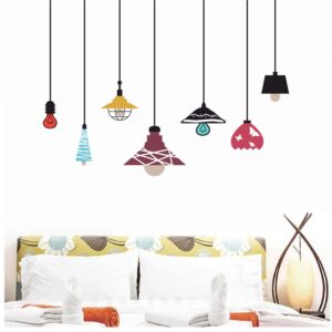 Lights - Bulbs Colourful Wall Sticker