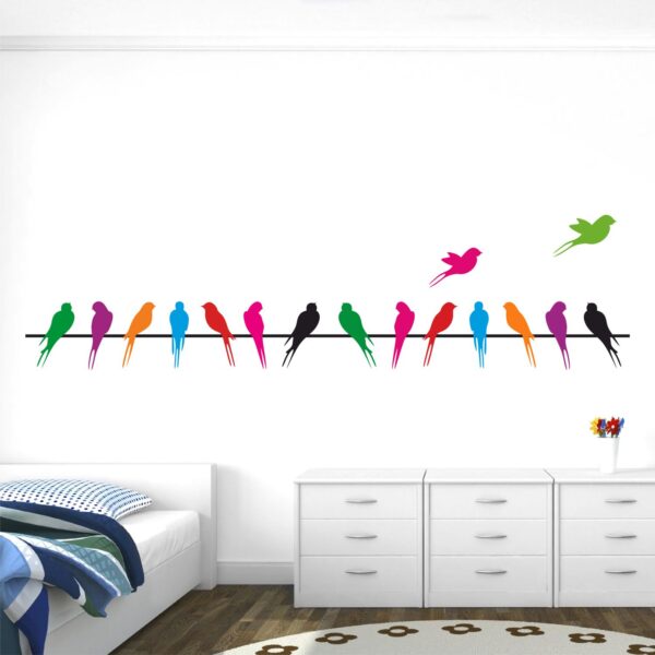 Birds - Colour Birds - Birds Flying - Wall Sticker - Image 2