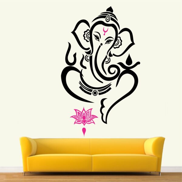 Lord Ganesh Ganesha Ganpathi Colorful Wall Sticker