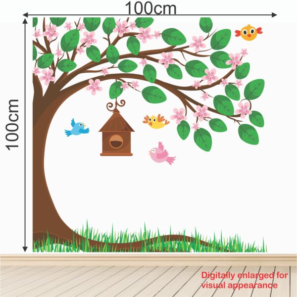 Beautiful Tree with Birds & Nest Wall Sticker