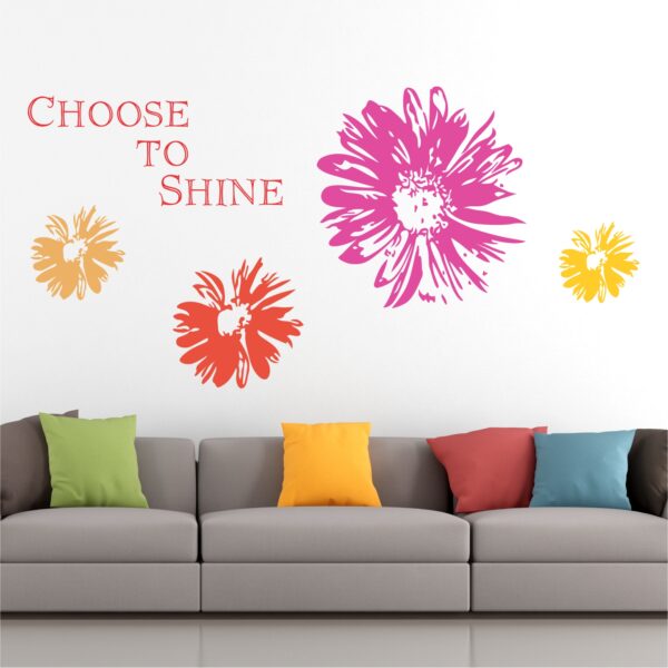 Colourful Sunflowers - Decorative - Creative - Colorful - Wall Sticker