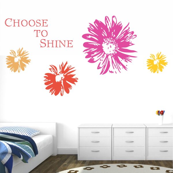 Colourful Sunflowers - Decorative - Creative - Colorful - Wall Sticker