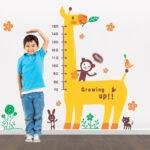 Cute Giraffe - Kids Growth Chart -Baby - Learning Education  Nursery  Pre School Kinder Garden Wall Sticker