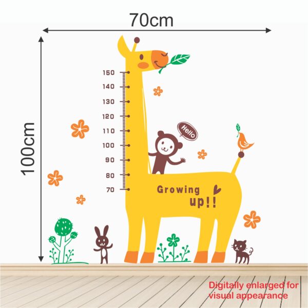 Cute Giraffe - Kids Growth Chart -Baby - Learning Education  Nursery  Pre School Kinder Garden Wall Sticker