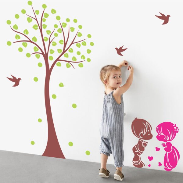 Brother & Sister Love - Baby - Nursery  Pre School Kinder Garden - Decorative  Wall Sticker