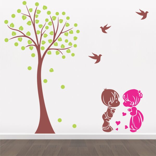 Brother & Sister Love - Baby - Nursery  Pre School Kinder Garden - Decorative  Wall Sticker