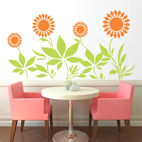 Bright Sun Flower - Decorative - Creative - Colorful - Wall Sticker