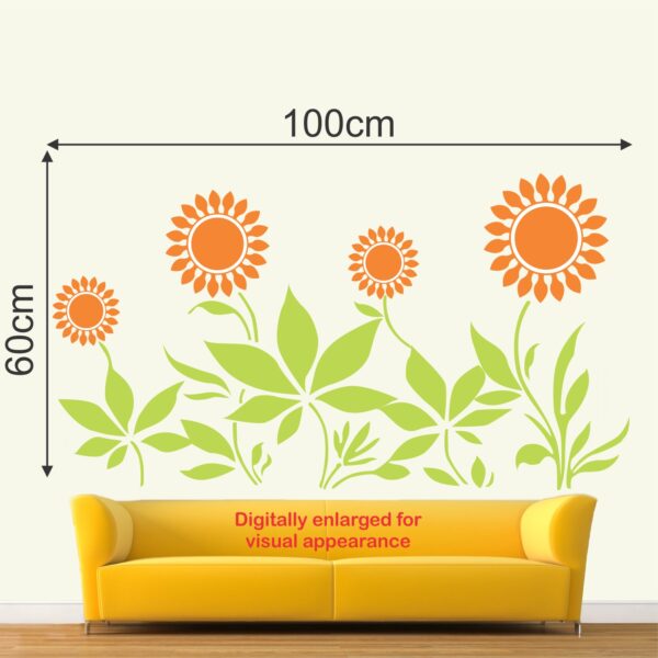 Bright Sun Flower - Decorative - Creative - Colorful - Wall Sticker