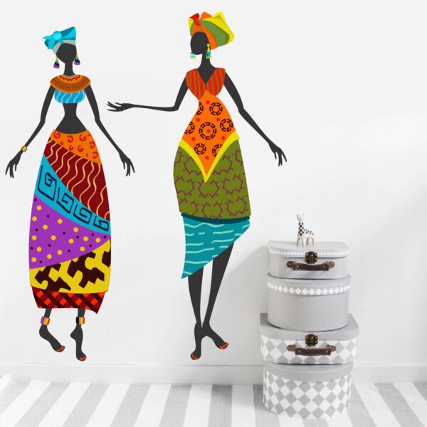 African Traditional Women - Decorative - Creative - Colorful - Wall Sticker