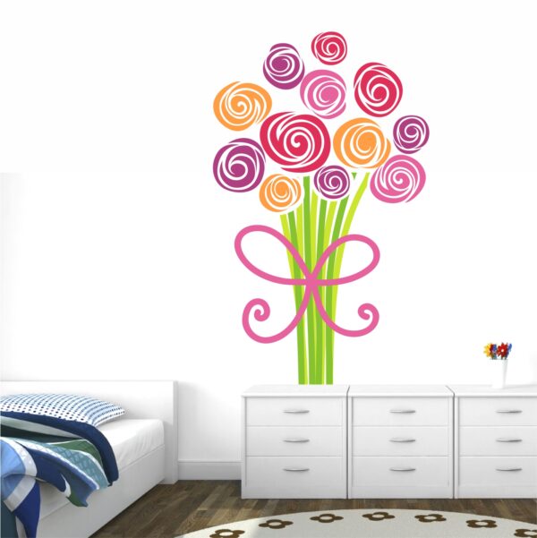 Roses - Flower - Bouquet - Decorative - Creative - Colorful - Wall Sticker