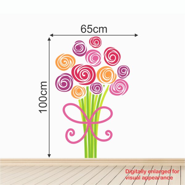 Roses - Flower - Bouquet - Decorative - Creative - Colorful - Wall Sticker