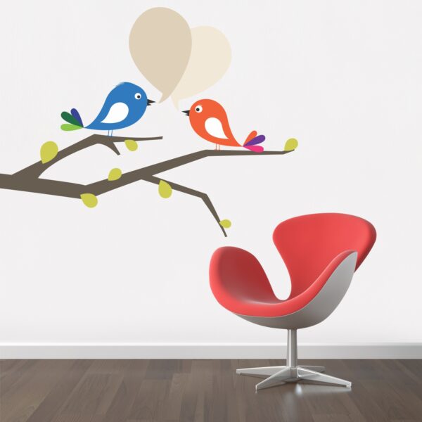 Beautiful Singing Birds - Baby - Kids - Nursery  Pre School Kinder Garden Wall Sticker