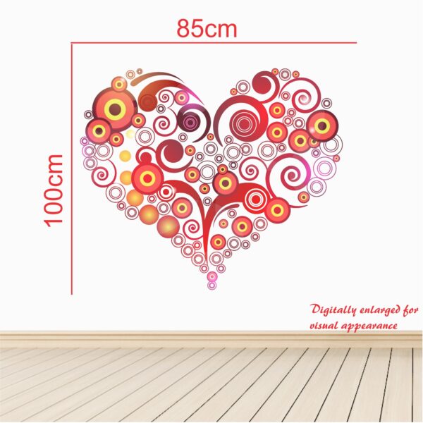 Romantic Heart - Modern Art - Decorative - Creative - Colorful - Wall Sticker