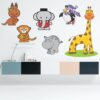 Cute Animals - Baby - Kids - Nursery  Pre School Kinder Garden Wall Sticker