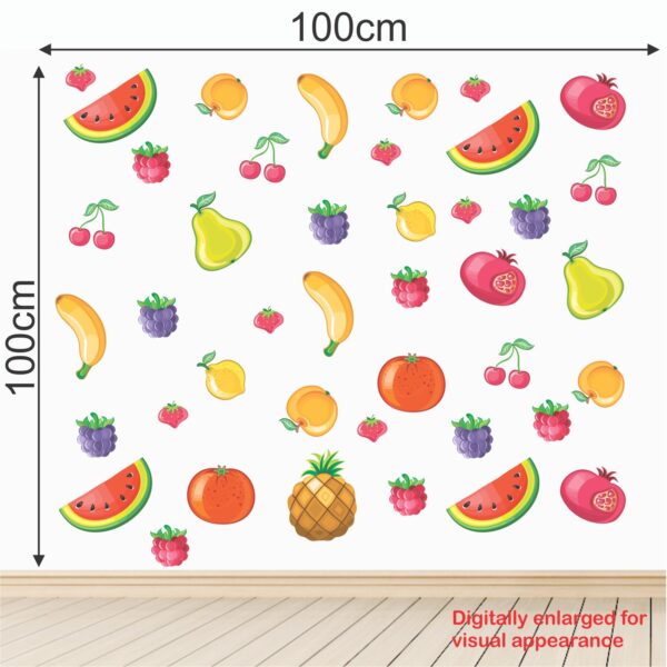 Fruits - Baby - Kids - Learning Education  Nursery  Pre School Kinder Garden Colourful Wall Sticker - Image 3