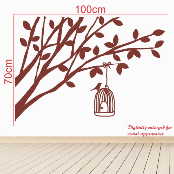 Beautiful Bird on a Cage - Creative - Colorful - Wall Sticker - Image 3