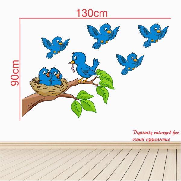 Feeding - Birds - Baby - Kids - Nursery  Pre School Kinder Garden Wall Sticker